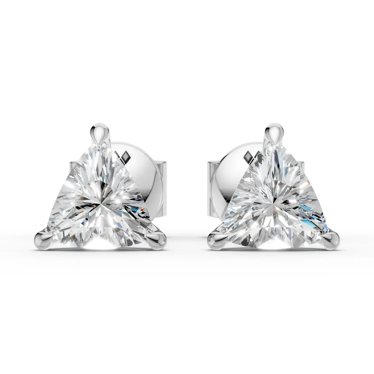 Trillion Cut Solitaire Earring